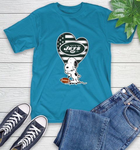 New York Jets NFL Football The Peanuts Movie Adorable Snoopy T-Shirt 8
