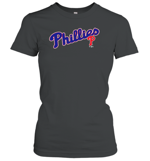 Philadelphia Phillies Royal Plus Size Team Scoop Women's T-Shirt