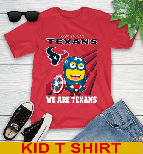 NFL Football Houston Texans Captain America Marvel Avengers Minion Shirt Youth T-Shirt 11