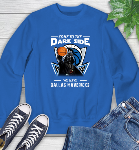 NBA Come To The Dark Side We Have Dallas Mavericks Star Wars Darth Vader Basketball Sweatshirt 9