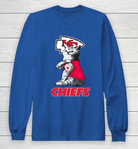 NFL Football My Cat Loves Kansas City Chiefs Long Sleeve T-Shirt 6