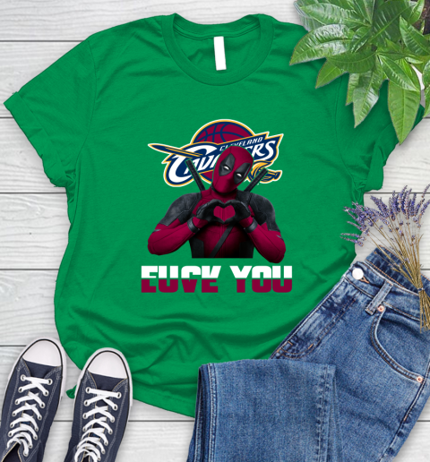 NBA Cleveland Cavaliers Deadpool Love You Fuck You Basketball Sports Women's T-Shirt 9