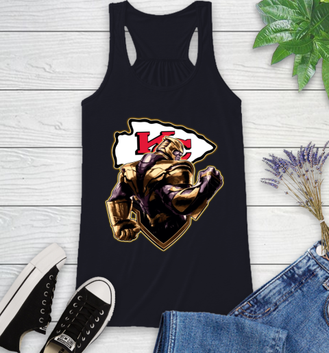 NFL Thanos Avengers Endgame Football Sports Kansas City Chiefs Racerback Tank 10
