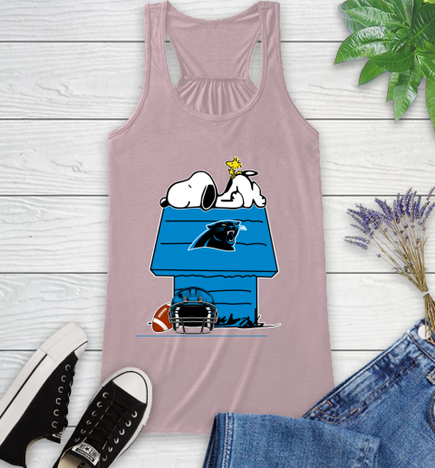 Carolina Panthers NFL Football Snoopy Woodstock The Peanuts Movie Racerback Tank 11