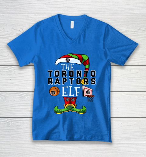 Toronto Raptors Christmas ELF Funny NBA V-Neck T-Shirt 5