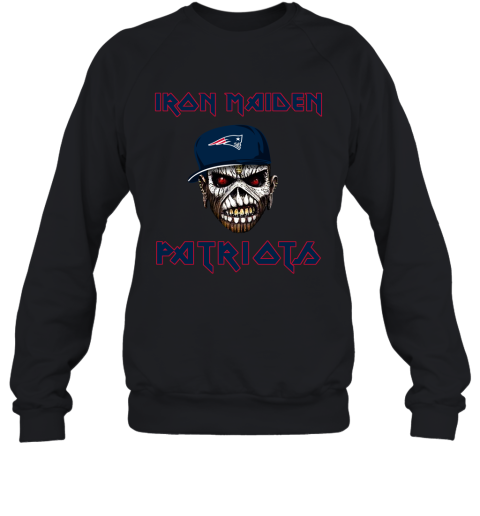 NFL New England Patriots Iron Maiden Rock Band Music Football Sports qszr1r96vnI sweatshirt 35 95 151514 front black