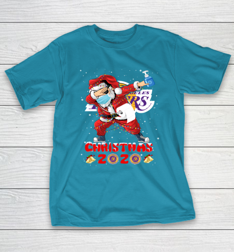 Los Angeles Lakers Funny Santa Claus Dabbing Christmas 2020 NBA T-Shirt 7