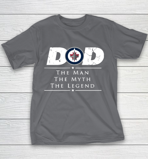 Winnipeg Jets NHL Ice Hockey Dad The Man The Myth The Legend Youth T-Shirt 5