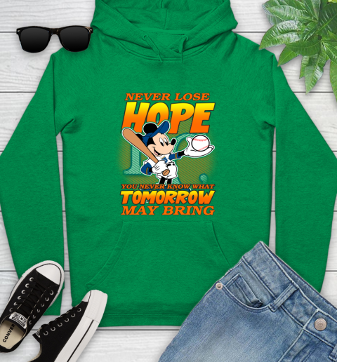 Kansas City Royals MLB Baseball Mickey Disney Never Lose Hope Youth Hoodie 9