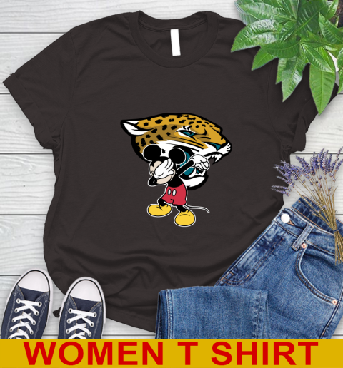 Jacksonville Jaguars NFL Football Dabbing Mickey Disney Sports Women's T-Shirt 8