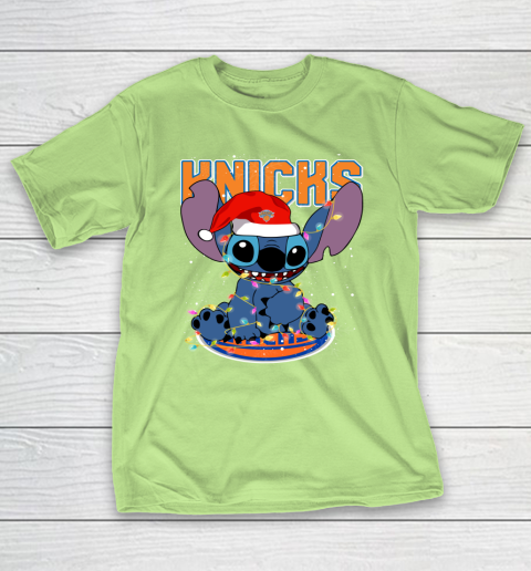 New York Knicks NBA noel stitch Basketball Christmas T-Shirt 6