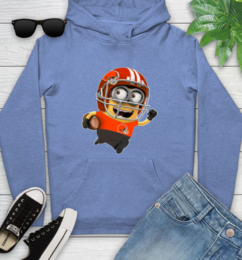 NFL Cleveland Browns Minions Disney Football Sports Youth Hoodie 12