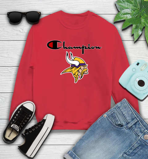 NFL Football Minnesota Vikings Champion Shirt Youth Sweatshirt 5