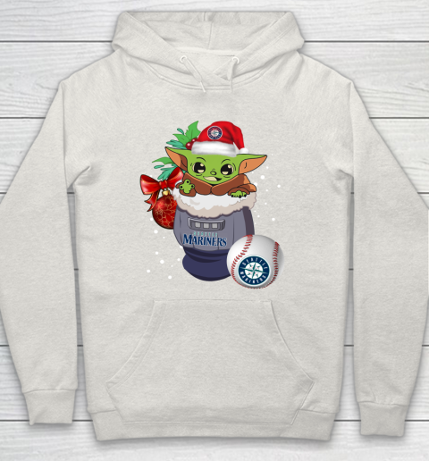 Seattle Mariners Christmas Baby Yoda Star Wars Funny Happy MLB Hoodie 12