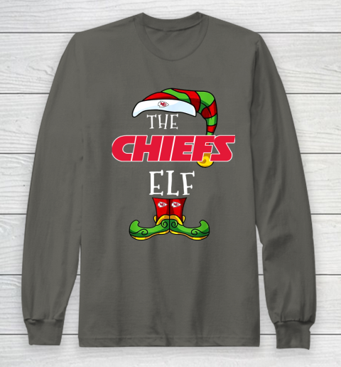 Kansas City Chiefs Christmas ELF Funny NFL Long Sleeve T-Shirt 5
