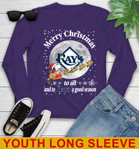 Tampa Bay Rays Merry Christmas To All And To Rays A Good Season MLB Baseball Sports Youth Long Sleeve 4