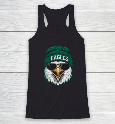 Cool Face Eagles With Sunglasses Vintage Funny Racerback Tank