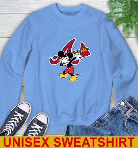 Atlanta Braves MLB Baseball Dabbing Mickey Disney Sports Sweatshirt 11