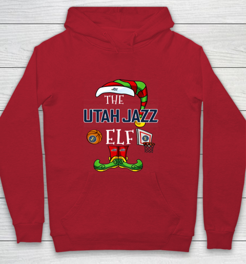 Utah Jazz Christmas ELF Funny NBA Youth Hoodie 7