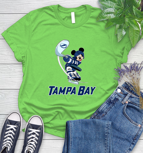 NHL Hockey Tampa Bay Lightning Cheerful Mickey Mouse Shirt Women's T-Shirt 11 NHL Hockey Tampa Bay Lightning Cheerful Mickey Mouse Shirt Women's T-Shirt - Image 11