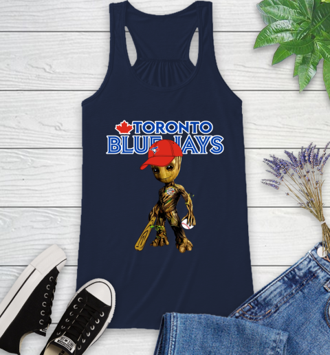MLB Toronto Blue Jays Groot Guardians Of The Galaxy Baseball Racerback Tank 12