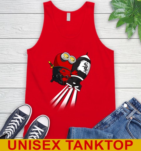 MLB Baseball Chicago White Sox Deadpool Minion Marvel Shirt Tank Top 5
