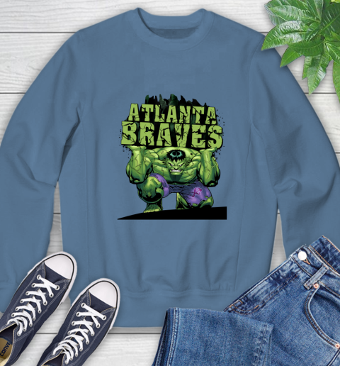 Atlanta Braves MLB Baseball Incredible Hulk Marvel Avengers Sports Sweatshirt 7