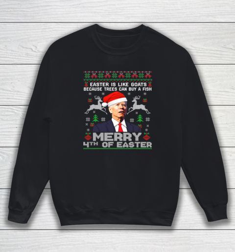 Merry 4th Of Easter Funny Biden Ugly Christmas Sweatshirt