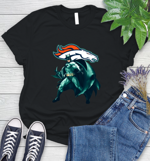 NFL Batman Football Sports Denver Broncos Women's T-Shirt 2