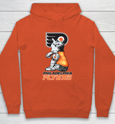 NHL My Cat Loves Philadelphia Flyers Hockey Hoodie 3