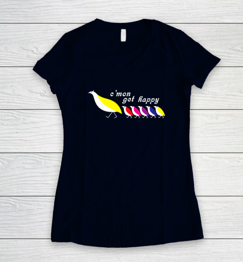 C'mon Get Happy Women's V-Neck T-Shirt 2
