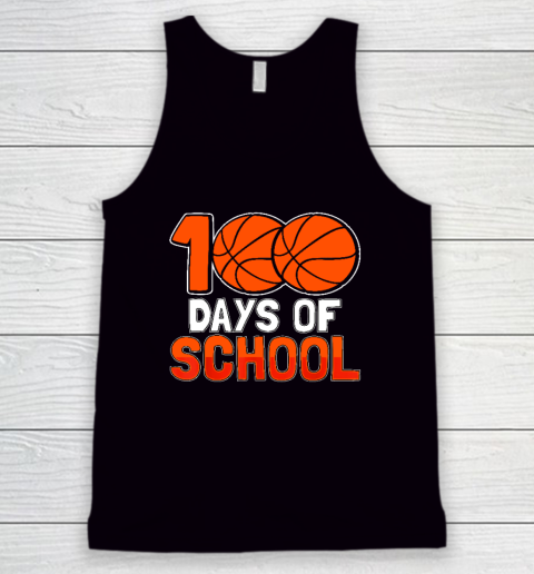 100th Day Student Boys Girls Basketball 100 Days Of School Tank Top