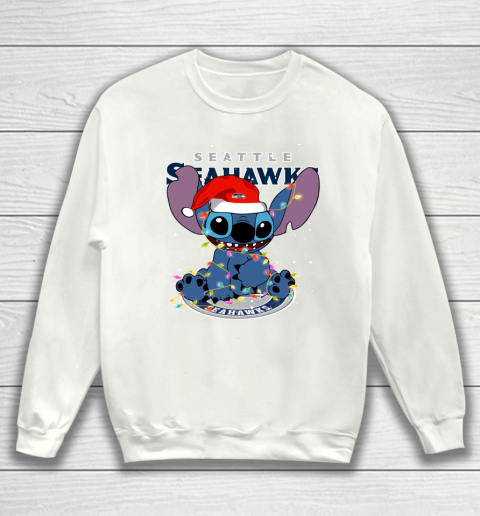 Seattle Seahawks NFL Football noel stitch Christmas Sweatshirt