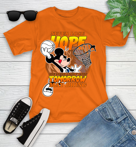Dallas Mavericks NBA Basketball Mickey Disney Never Lose Hope Youth T-Shirt 9