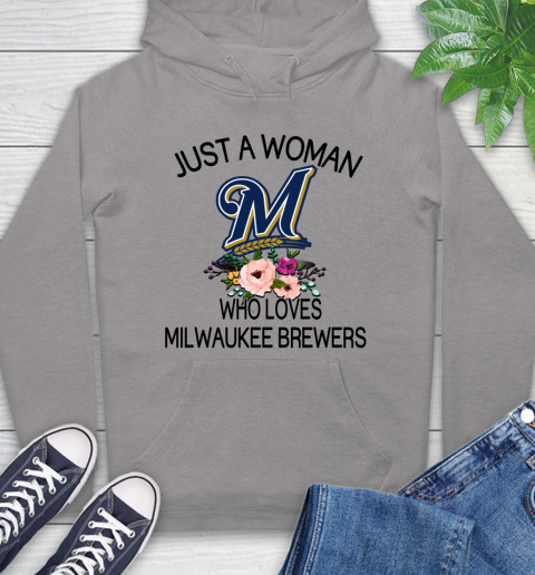 MLB Just A Woman Who Loves Milwaukee Brewers Baseball Sports Hoodie 4