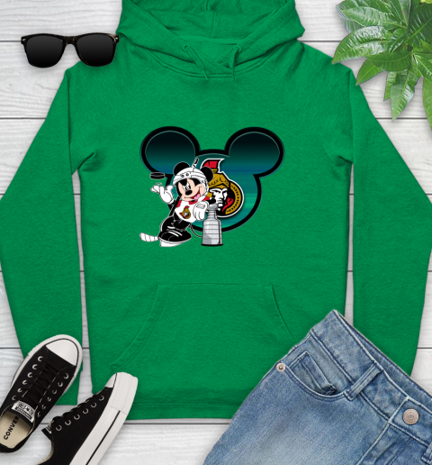 NHL Ottawa Senators Stanley Cup Mickey Mouse Disney Hockey T Shirt Youth Hoodie 7