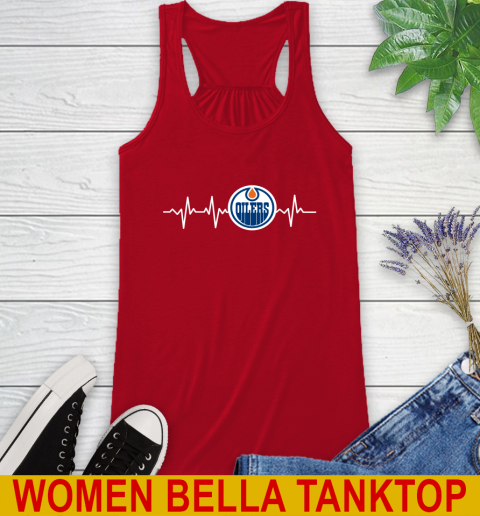 Edmonton Oilers NHL Hockey Heart Beat Shirt Racerback Tank 4