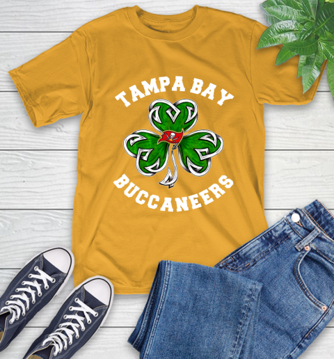 NFL Tampa Bay Buccaneers Three Leaf Clover St Patrick's Day Football Sports T-Shirt 2