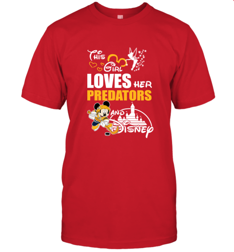 This Girl Love Her Nashvilla Predators And Mickey Disney Shirts Unisex Jersey Tee