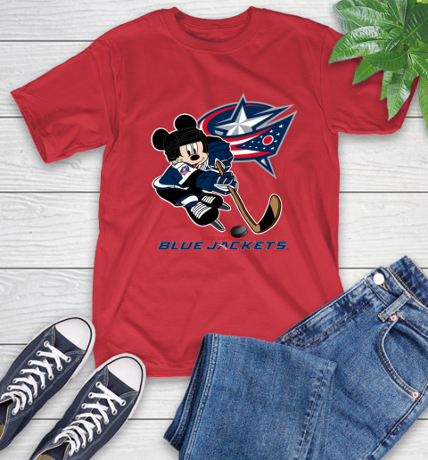 NHL Columbus Blue Jackets Mickey Mouse Disney Hockey T Shirt T-Shirt 10