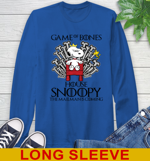 Game of bones house snoopy the mailman is coming tshirt 54