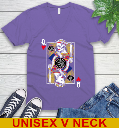 NBA Basketball Toronto Raptors The Queen Of Hearts Card Shirt V-Neck T-Shirt 8