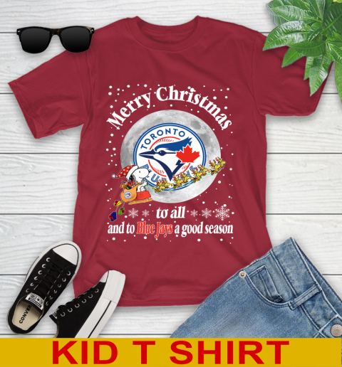 Toronto Blue Jays Merry Christmas To All And To Blue Jays A Good Season MLB Baseball Sports Youth T-Shirt 12