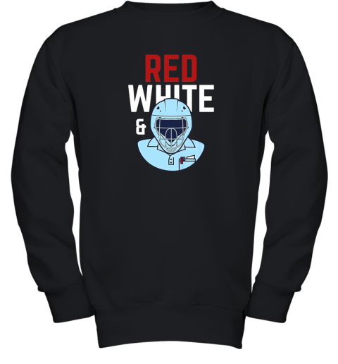 Baseball Umpire Red White Blue USA America Youth Sweatshirt