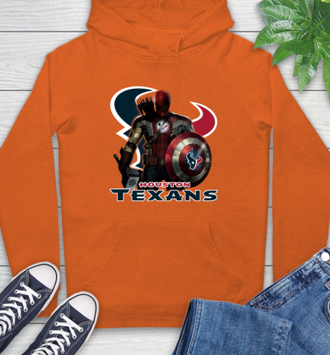 NFL Captain America Thor Spider Man Hawkeye Avengers Endgame Football Houston Texans Hoodie 5