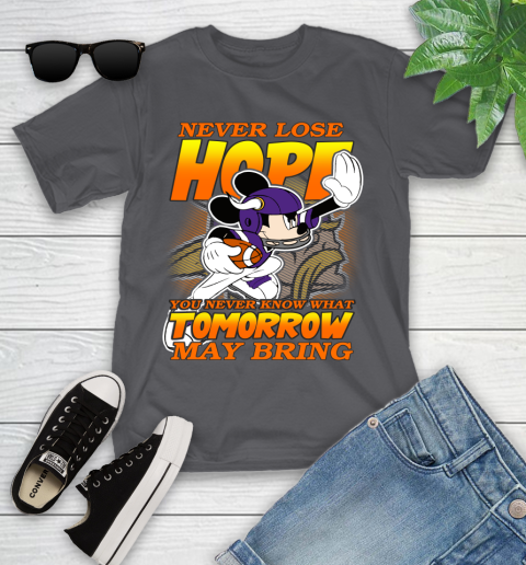 Minnesota Vikings NFL Football Mickey Disney Never Lose Hope Youth T-Shirt 6