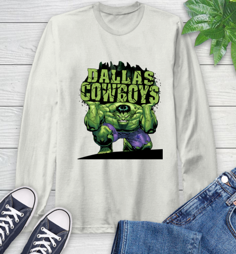 Dallas Cowboys NFL Football Incredible Hulk Marvel Avengers Sports Long Sleeve T-Shirt 12