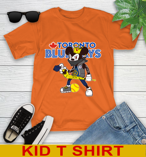 Toronto Blue Jays MLB Baseball Mickey Peace Sign Sports Youth T-Shirt 7
