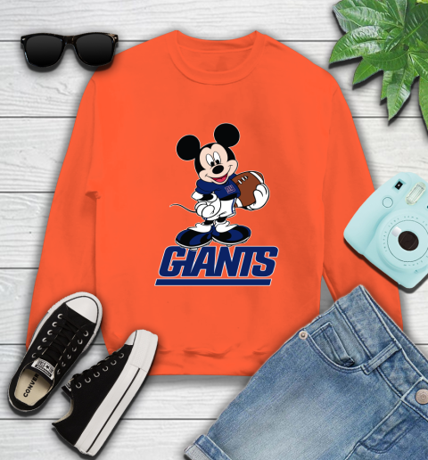 NFL Football New York Giants Cheerful Mickey Mouse Shirt Sweatshirt 4
