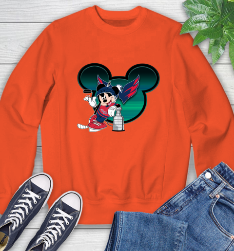 NHL Washington Capitals Stanley Cup Mickey Mouse Disney Hockey T Shirt Sweatshirt 4